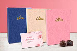 TIP NA VALENTÍNSKY DARČEK - čokoládové dobroty vo farebných darčekových krabiciach Frutree